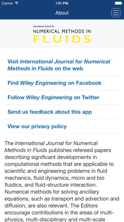 International Journal for Numerical Methods in Fluids