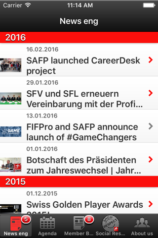 SAFP | Swiss Association of Football Players News screenshot 2