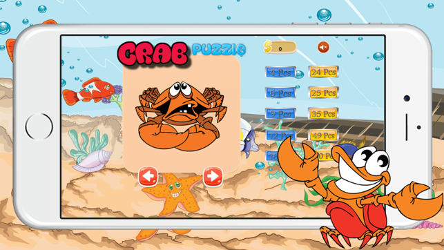 Crab Sea World Animal Jigsaw Puzzle Activity Learning Free K(圖2)-速報App