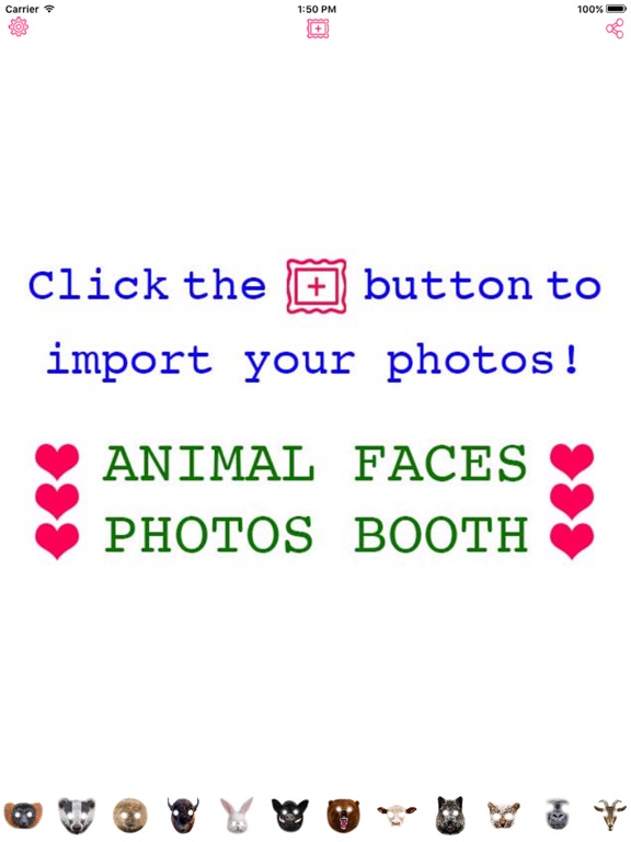 animal face photo sticker