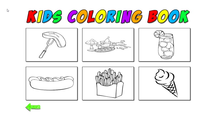 Kids Coloring Food