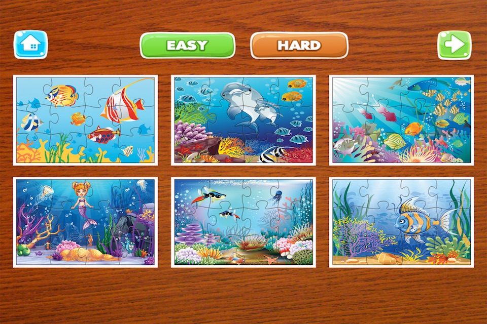 Underwater Puzzle – Sea and Ocean Animals Jigsaw Puzzles for Kids and Toddler - Preschool Learning Games screenshot 2