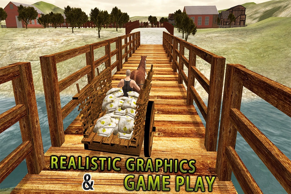 Horse Cart Simulator – Transport hay by driving carriage screenshot 2