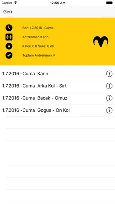 Captura de Pantalla 4 Kocum Benim - Gym Tracker iphone