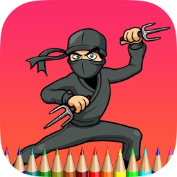 The Ninja Coloring Book: Learn to draw and color a ninja, weapon and more