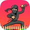 The Ninja Coloring Book: Learn to draw and color a ninja, weapon and more