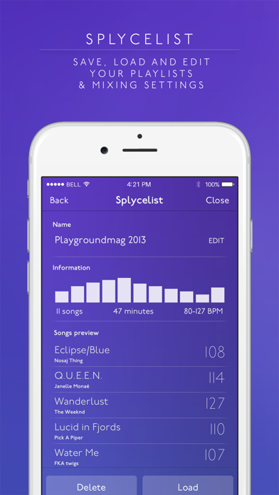 Splyce - fancy music player with audio and visual magical powers screenshot