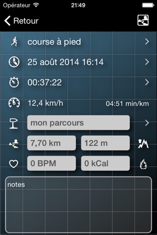 MoveUpBase - A sport GPS day book screenshot 4