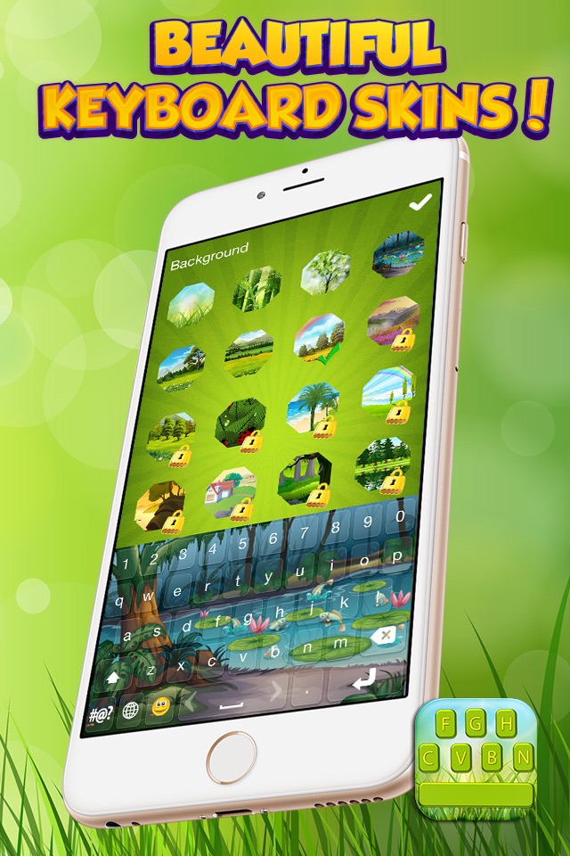 Nature Keyboard Skins –  Seasons Background Themes and Color Key.s for Texting screenshot 3