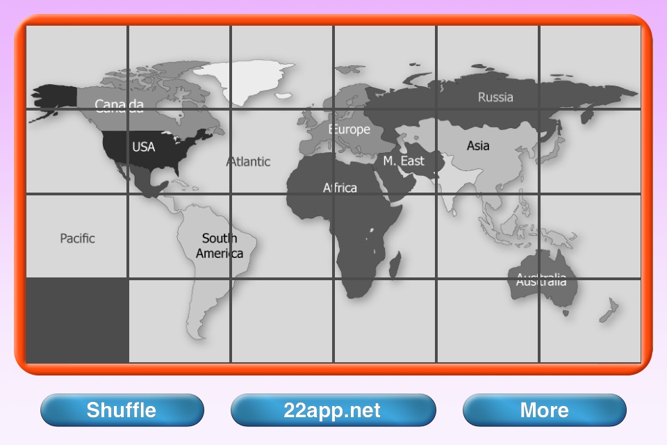 World Map Puzzle screenshot 2