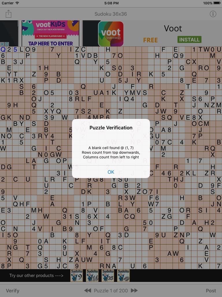 Sudoku 36x36 screenshot 3