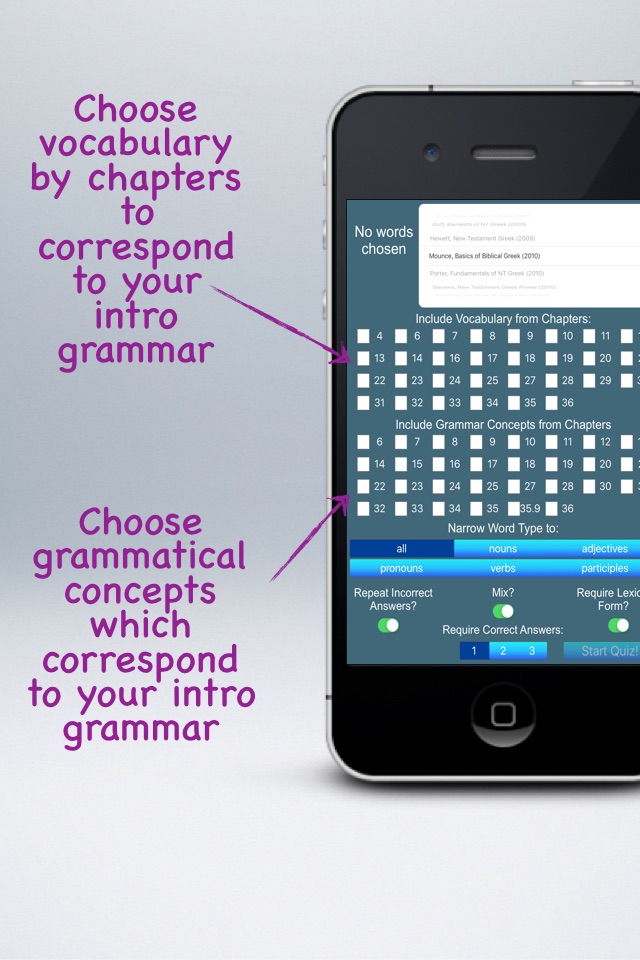 ParseGreek - Greek Quizzing screenshot 2