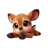 Sad Fawn Stickers