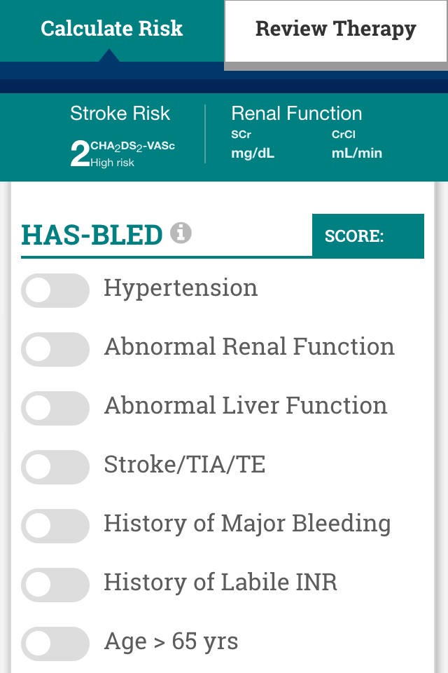 AnticoagEvaluator screenshot 4