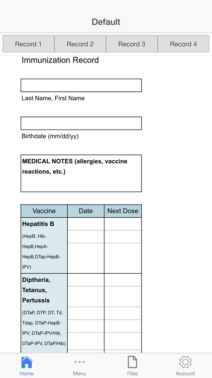 Immunization Log