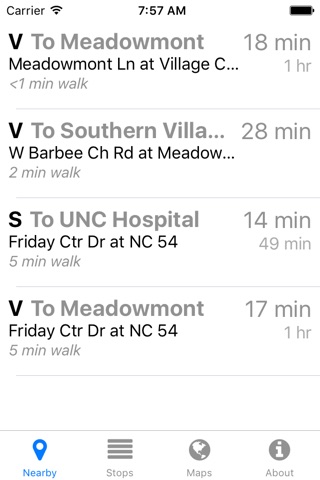 Chapel Hill Transit Now - Real-time Transit Arrivals screenshot 3