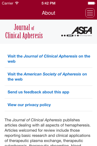 Journal of Clinical Apheresis screenshot 4