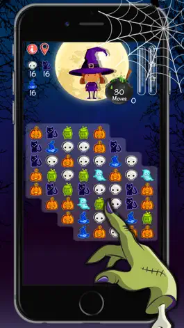 Game screenshot Cats & witches Halloween crush bubble game of zombies mod apk