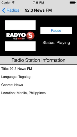 Game screenshot Philippines Radio Live Player (Manila / Filipino / Pilipino / Tagalog / Pinoy / Pilipinas radyo) hack