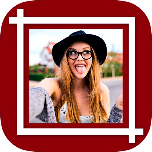 Insta no crop white square photo frame & editor by Landay Apps