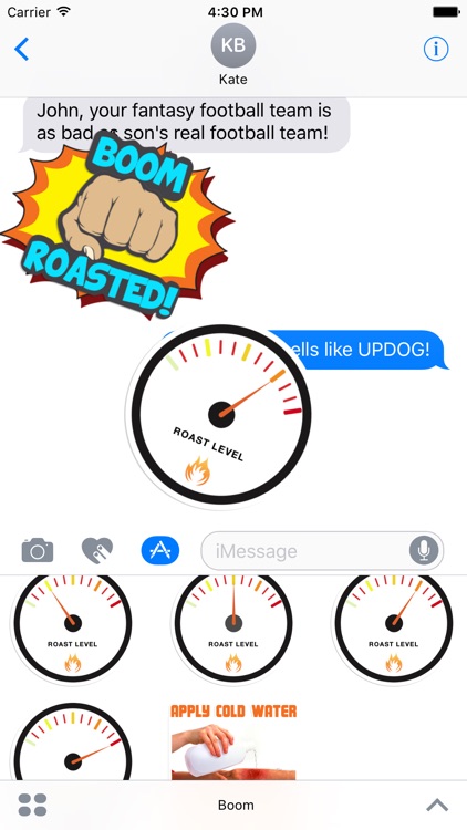 BOOM: Roasted Stickers for Burning Your Friends