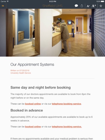 ShefUniHealth Sheffield University Health Service screenshot 2