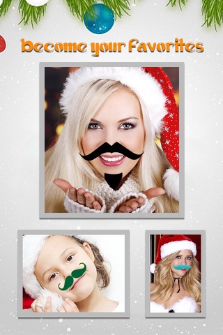 Christmas Moustache Booth Pro - Sticker Photo Editor to Grow Santa Claus Beard over Yr Face screenshot 3