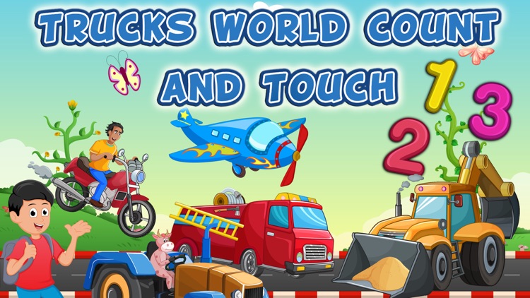 Toddler Trucks World Count and Touch- 123 counting Activity Game for kids