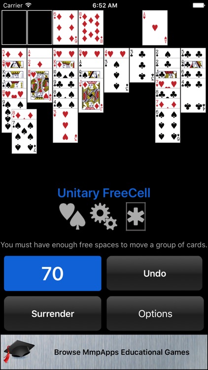 Unitary FreeCell Solitaire screenshot-3