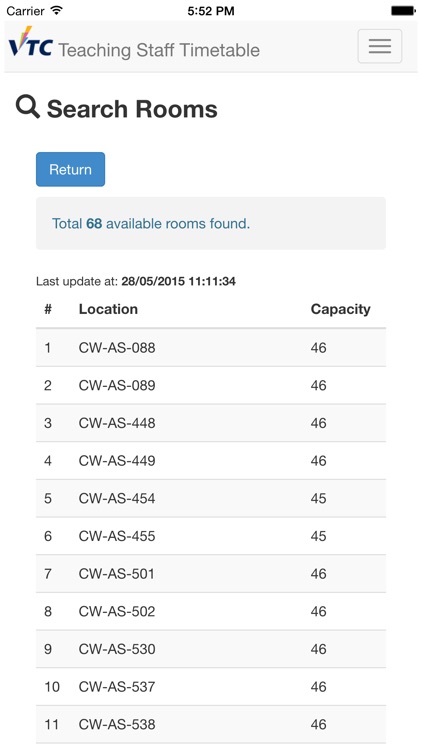 VTC Teaching Staff Timetable screenshot-3