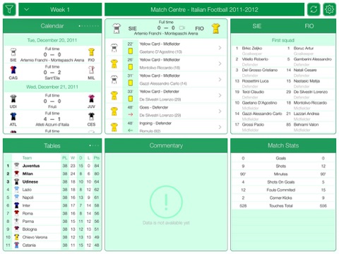 Italian Football Serie A 2011-2012 - Match Centre screenshot 2