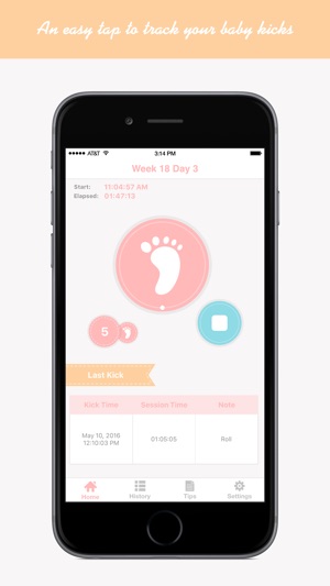 Baby Kicks Tracker - Fetal Kick Timer an