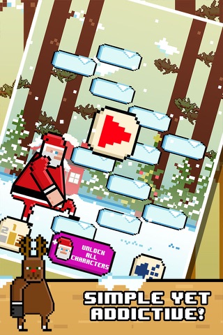 Santa Christmas Ice Hop - Fly Fist of Fury Game! screenshot 2