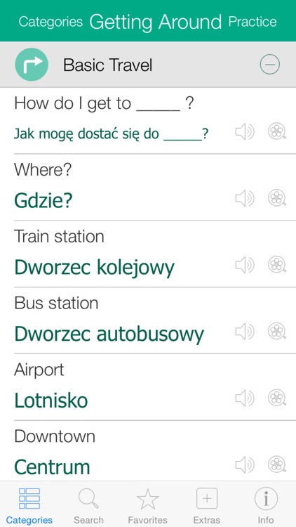 Polish Video Dictionary - Learn and Speak with Video Phrasebook