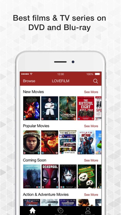 LOVEFiLM By Post UK for iPad