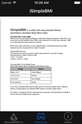 iSimpleBMIPlus screenshot 2