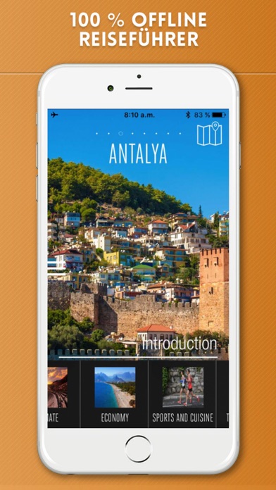 Antalya Reiseführer mit Offline Stadtplan & Karte
