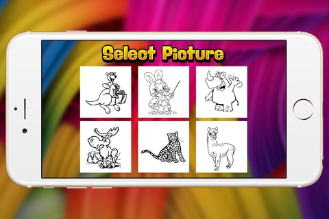 land animal coloring book kangaroo show for kid screenshot 2