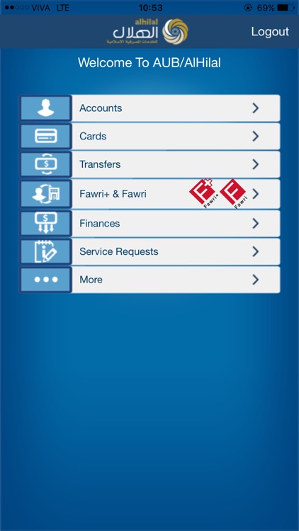 AUB Alhilal M-Bank for Mobile