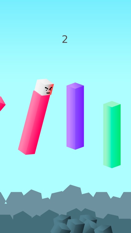 Pillar Jump - Cube Jumping Game Featuring Angry Emoji