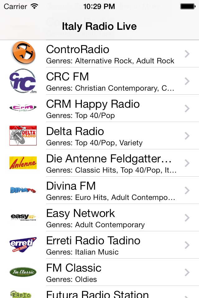 Italy Radio Live Player (Italian/Italia/italiana) screenshot 2