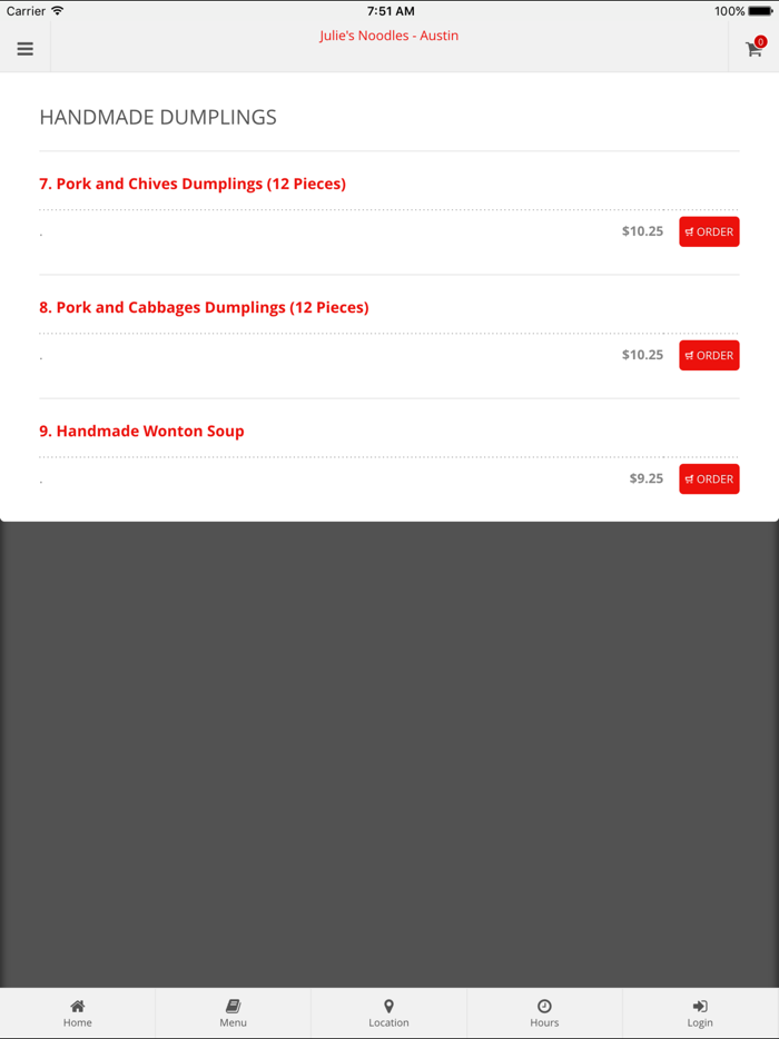 Julies Noodles - Austin Online Ordering