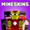 All you need to do is download the app, click your favorite minecraft youtuber's head, then click the button "Download Skin"