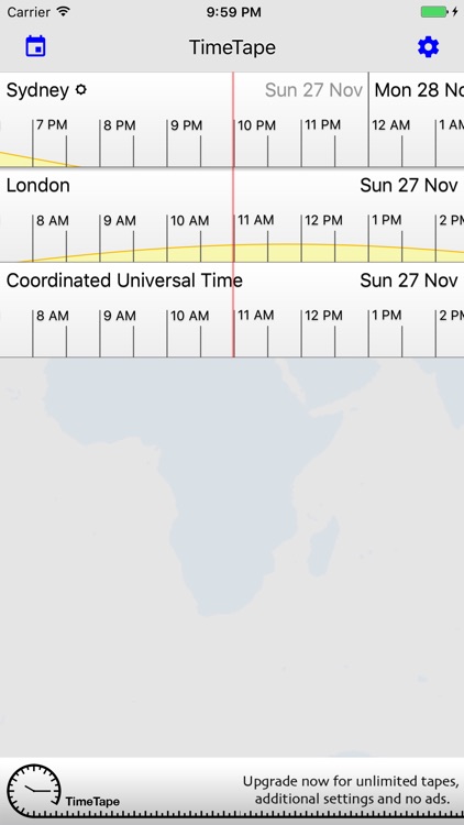 TimeTape - Visual Time Zone Converter screenshot-0