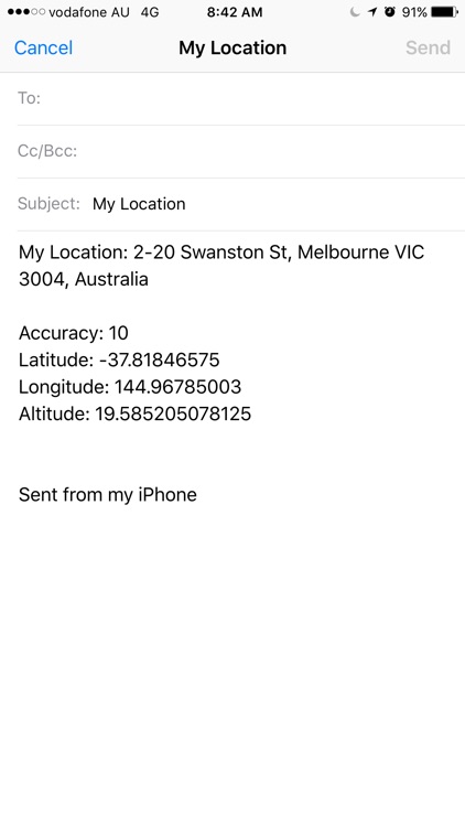 Where Am I: Share My Location by Text or Email