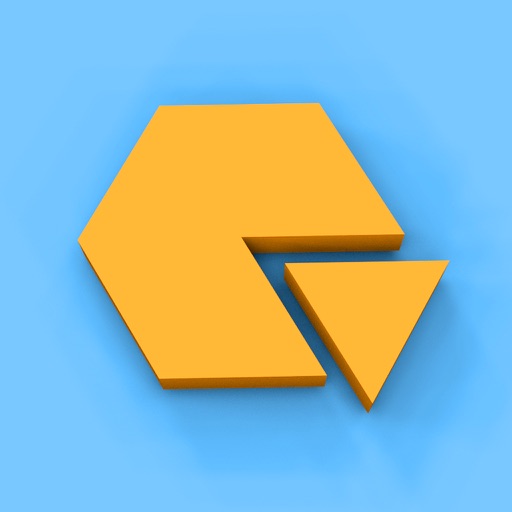 Color Hexagon Merged! - six hexa jigsaw puzzle fit Icon