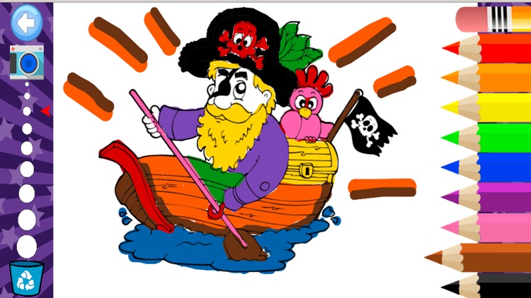 Pirate coloringbook kids free - Captain Jake ship for firstgrade