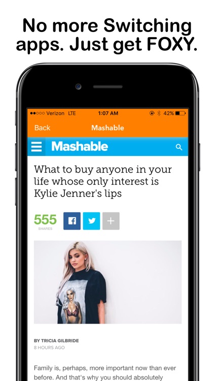 FOXY - News RSS Feed Reader for Mashable & Cracked screenshot-4