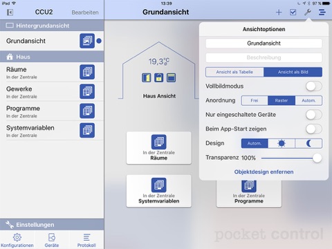 pocket control HM for iPad screenshot 2