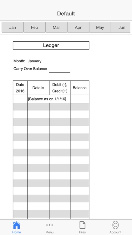 Monthly Checkbook